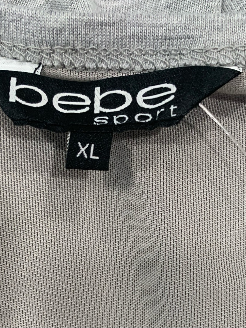 bebe Heather Gray Embroidered Logo Racerback Tank X-Large - Picture 4 of 5